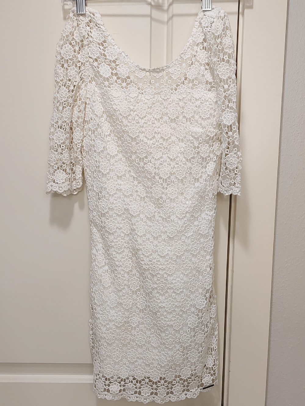 Abercrombie & Fitch White Lace Midi Dress